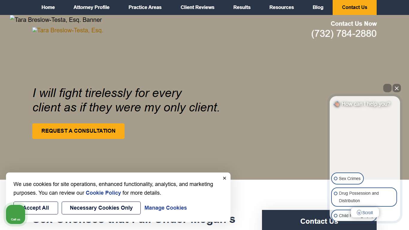 Sex Offenses that Fall Under Megan’s Law in New Jersey Monmouth County, NJ Criminal Lawyer Tara Breslow-Testa, Esq.